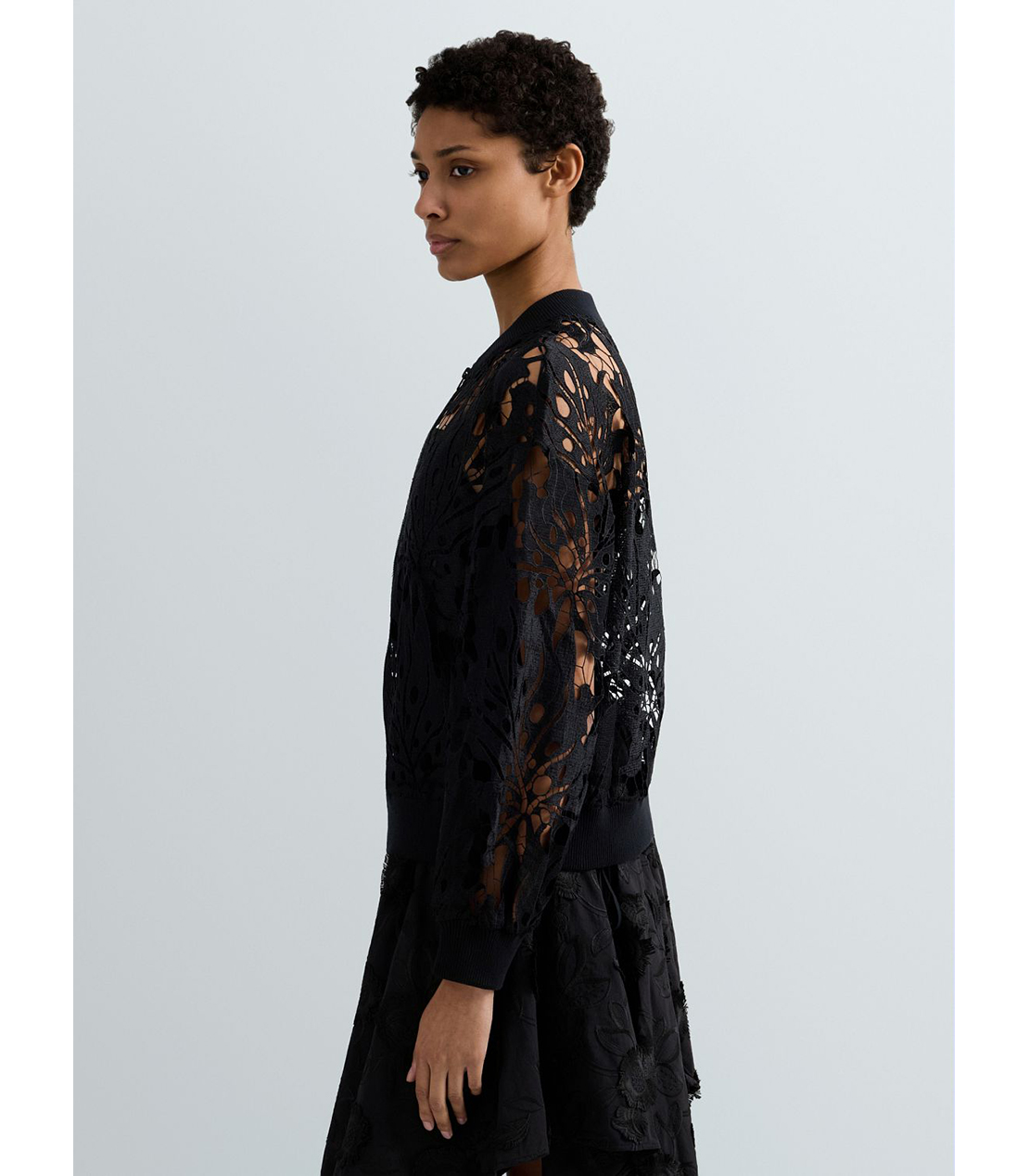 オープンレースジップトップ 詳細画像 ブラック 4